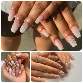 Lifestyle image of manicured nails using OPMADM charms