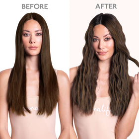Lifestyle image of model wearing Wennalife Clip In Hair Extensions