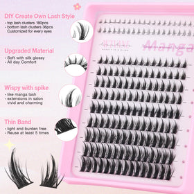 Lifestyle image of model wearing wtvane lash clusters