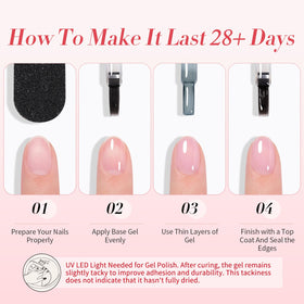 Lifestyle image of nails painted with Born Pretty Jelly Nude Pink Gel