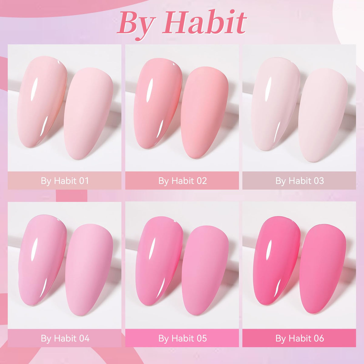 Lifestyle image of nails painted with Born Pretty pink gel polish