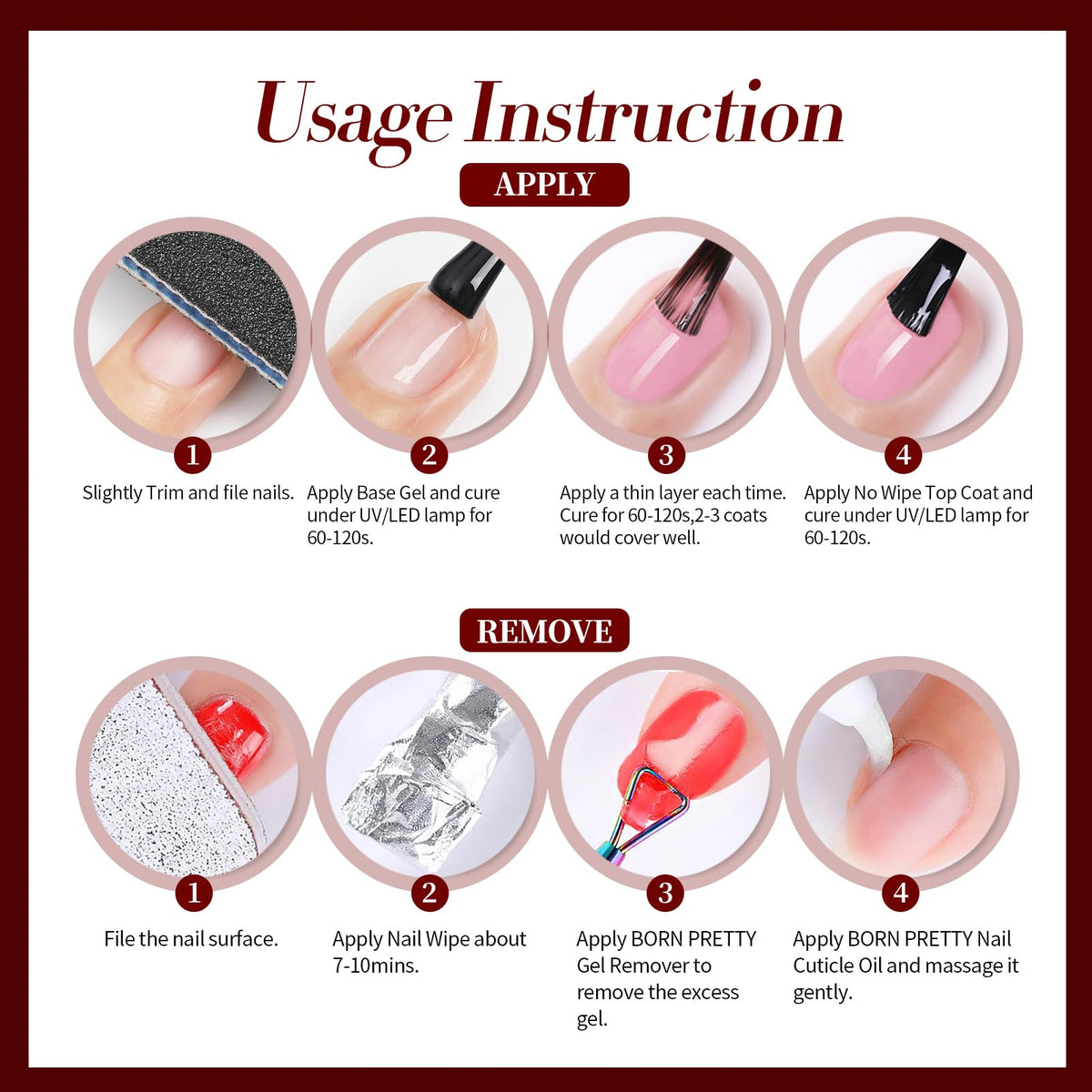 Lifestyle image of nails painted with Born Pretty Red Cat Magnetic Eye Gel