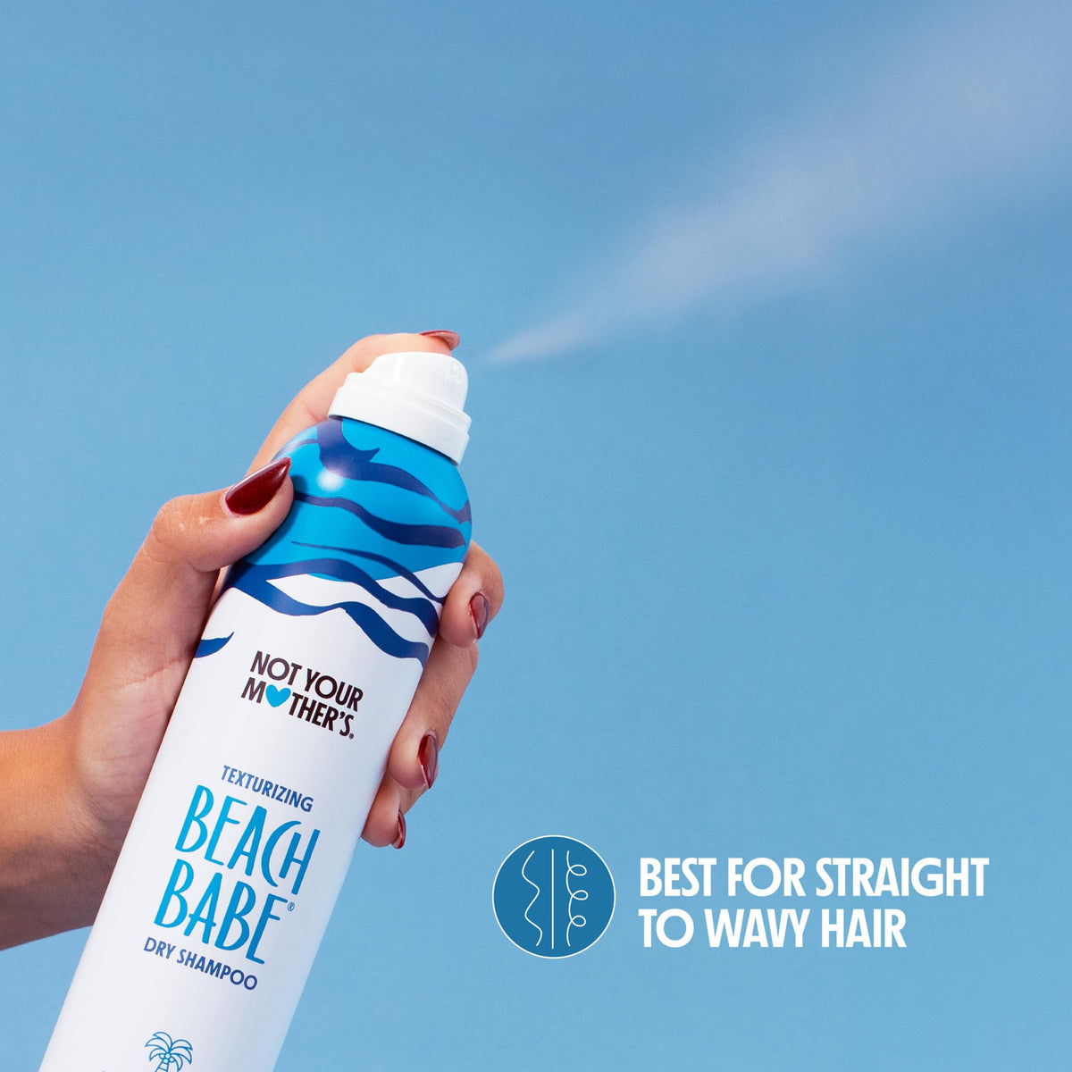 Lifestyle image of Not Your Mother's Beach Babe Jumbo Dry Shampoo in use