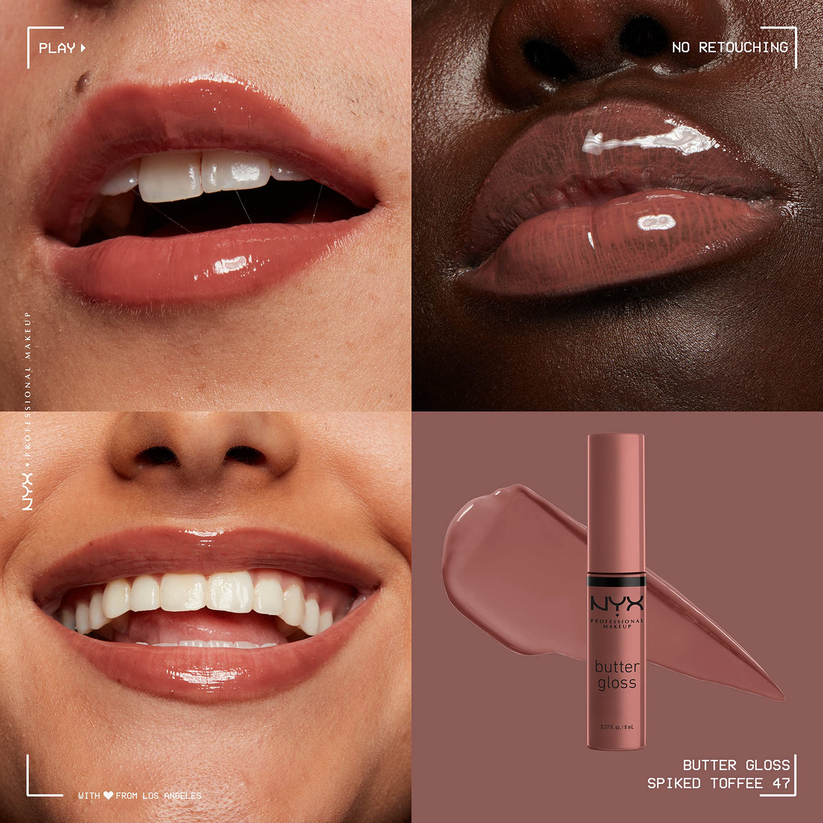 Lifestyle image of NYX Butter Gloss in use