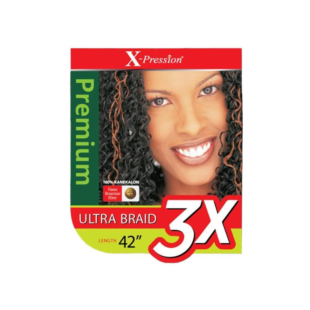 Lifestyle image of Outre X-Pression braid styled in hair