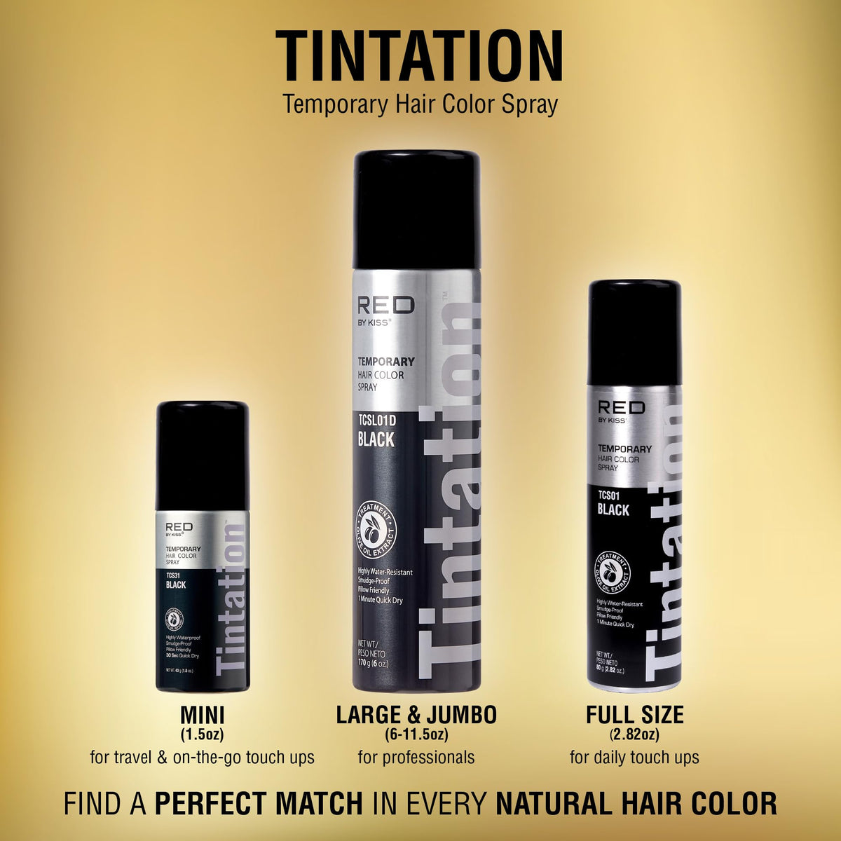 Lifestyle image of person using Red by Kiss Tintation Temporary Hair Color Spray