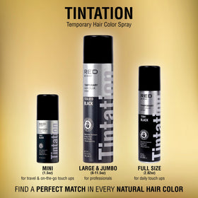 Lifestyle image of person using Red by Kiss Tintation Temporary Hair Color Spray