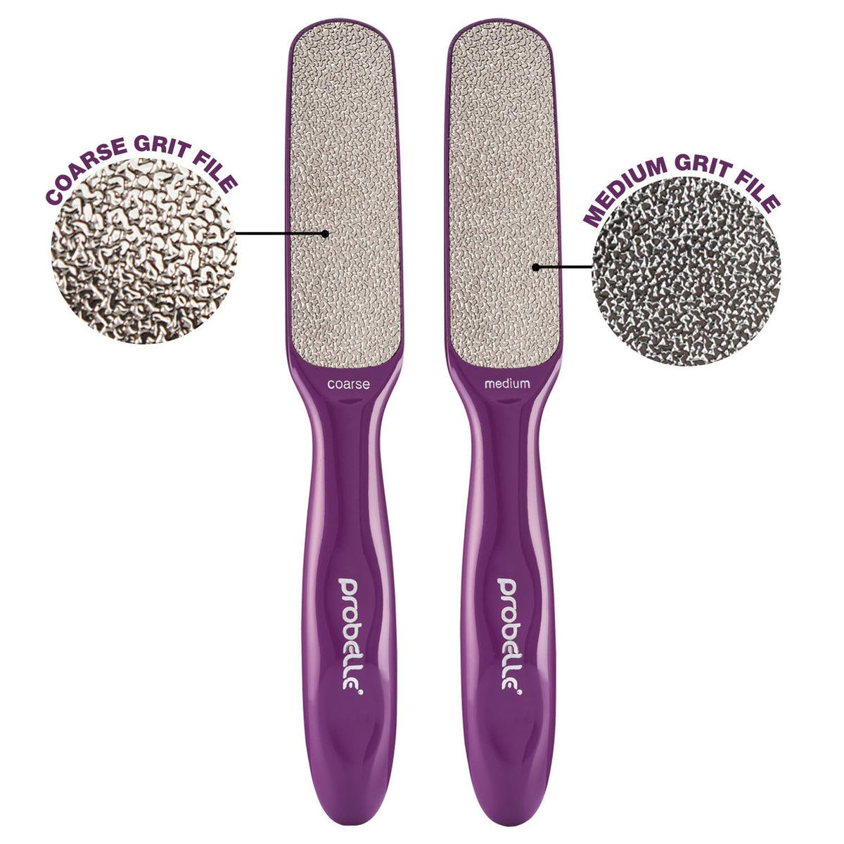 Lifestyle image of Probelle foot file on a bathroom counter