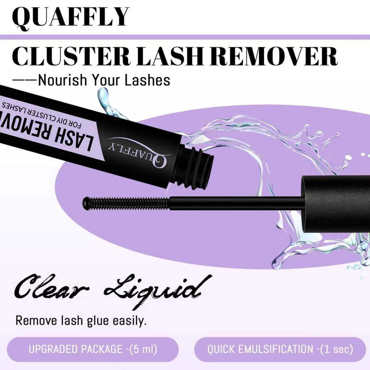 Lifestyle image of QUAFFLY lashes applied on a model