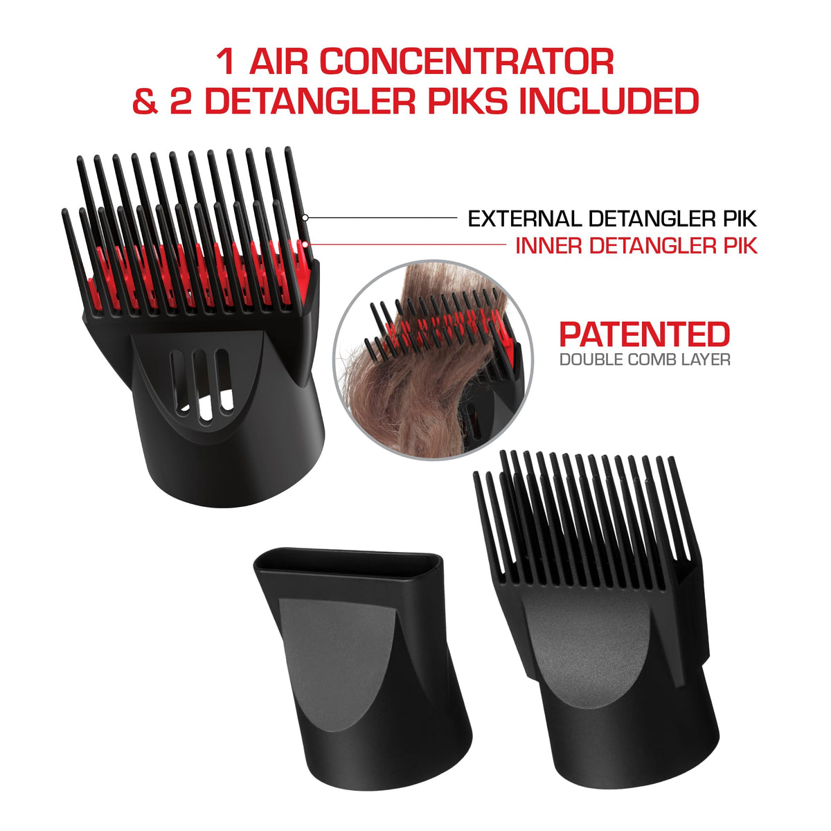 Lifestyle image of Red by Kiss Hair Dryer in use