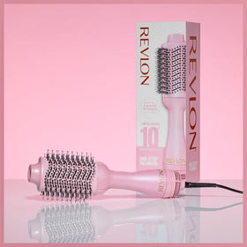Lifestyle image of REVLON One-Step Volumizer on vanity