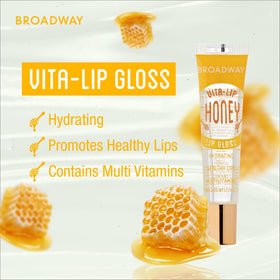 Lifestyle image of Ruby Kisses Vita-Lip Gloss in a makeup bag