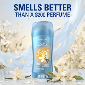 Lifestyle image of Secret Antiperspirant Deodorant in a bathroom setting
