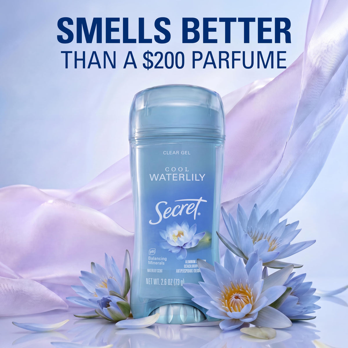 Lifestyle image of Secret Antiperspirant Deodorant in bathroom