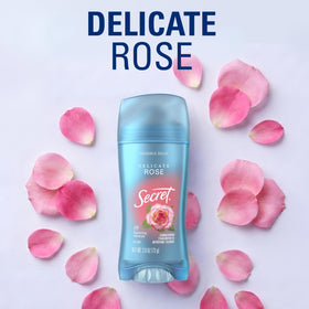 Lifestyle image of Secret Antiperspirant Deodorant on a vanity