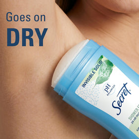 Lifestyle image of Secret Antiperspirant on bathroom counter