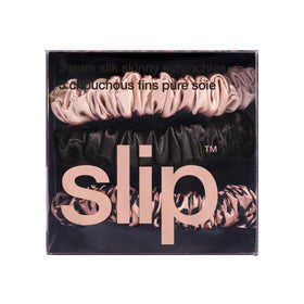 Lifestyle image of SLIP scrunchies in a hair styling setting