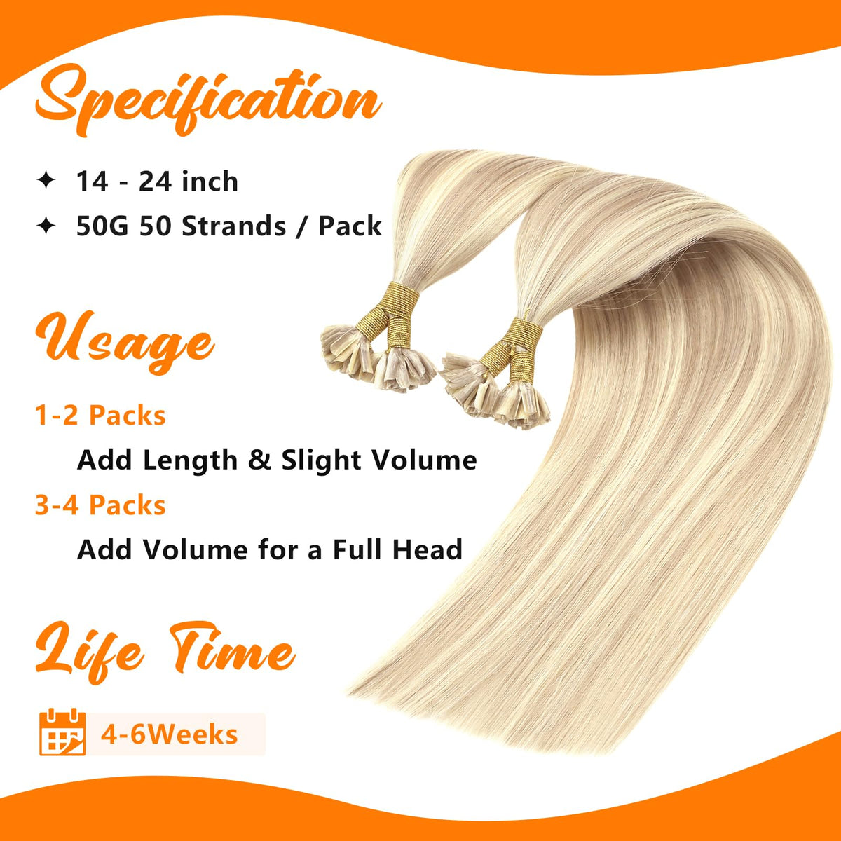 Lifestyle image of Sunny Hair 22 Inch K Tip Hair Extensions styled