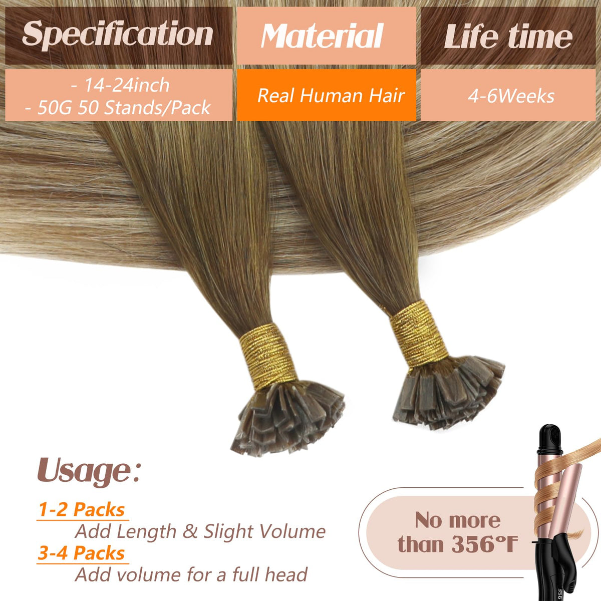 Lifestyle image of Sunny Hair extensions styled