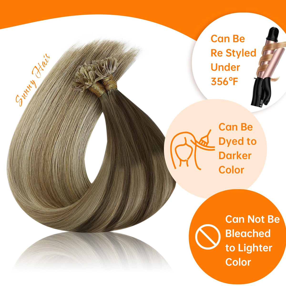 Lifestyle image of Sunny Hair extensions styled