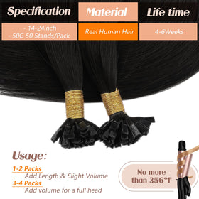 Lifestyle image of Sunny Hair K Tip Hair Extensions styled