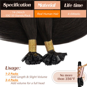 Lifestyle image of Sunny Hair K Tips extensions styled