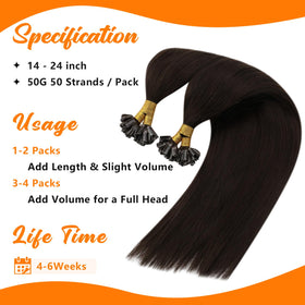 Lifestyle image of Sunny Hair U Tip Extensions styled in a ponytail
