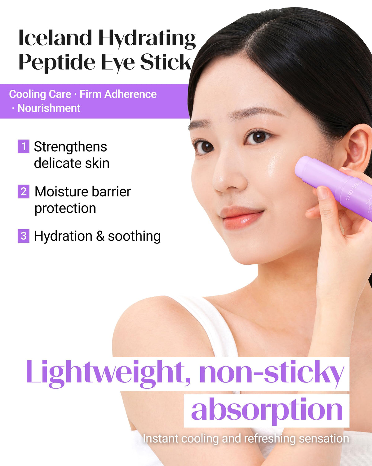Lifestyle image of THESAEM Iceland Eye Stick in use