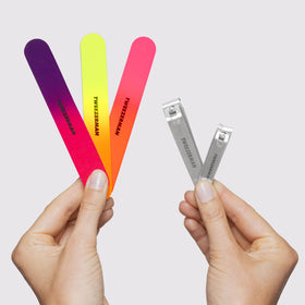 Lifestyle image of Tweezerman Nail Clipper Set in use