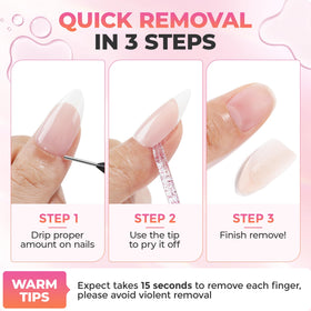Lifestyle image of UNA GELLA Nail Glue Remover in use