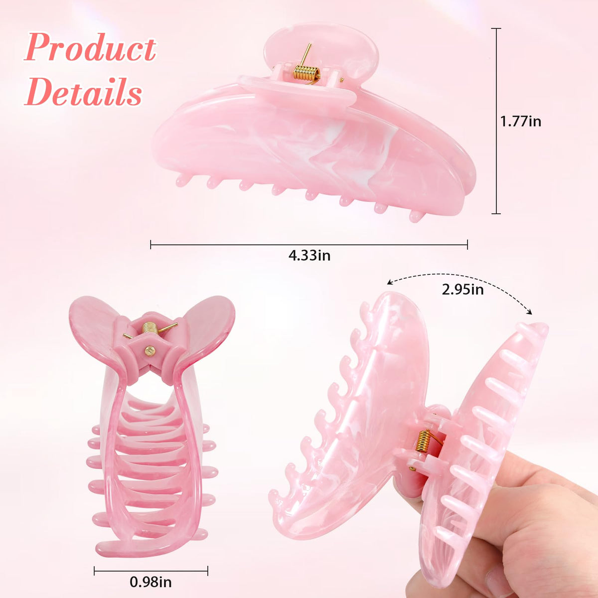 Lifestyle image of Unbednigt claw clips in use on a casual hairstyle