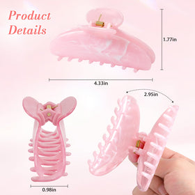 Lifestyle image of Unbednigt claw clips in use on a casual hairstyle