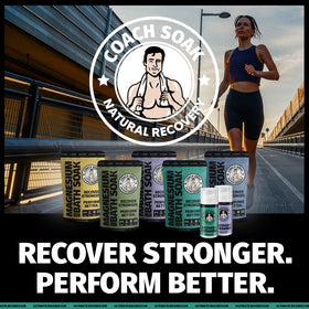 Lifestyle image of using Coach Soak Magnesium Bath Soak