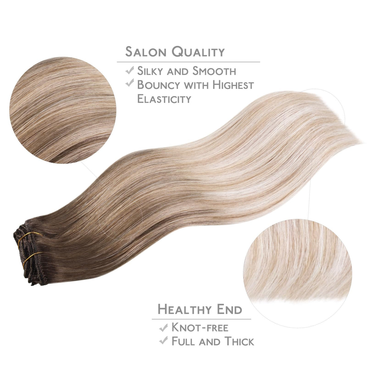 Lifestyle image of Wennalife Clip In Hair Extensions styled