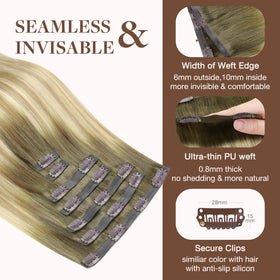 Lifestyle image of woman wearing GOO GOO Clip in Hair Extensions