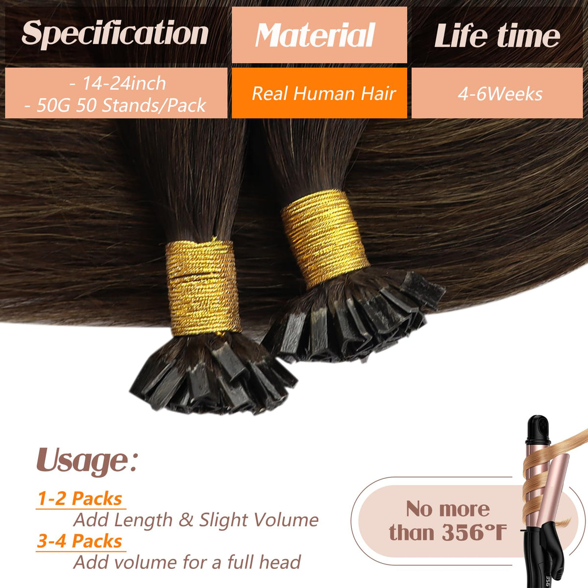 Lifestyle image of woman wearing Sunny Hair K Tips extensions