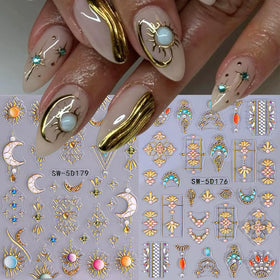 Lifestyle scene featuring STZPRONAIL nail stickers applied on nails