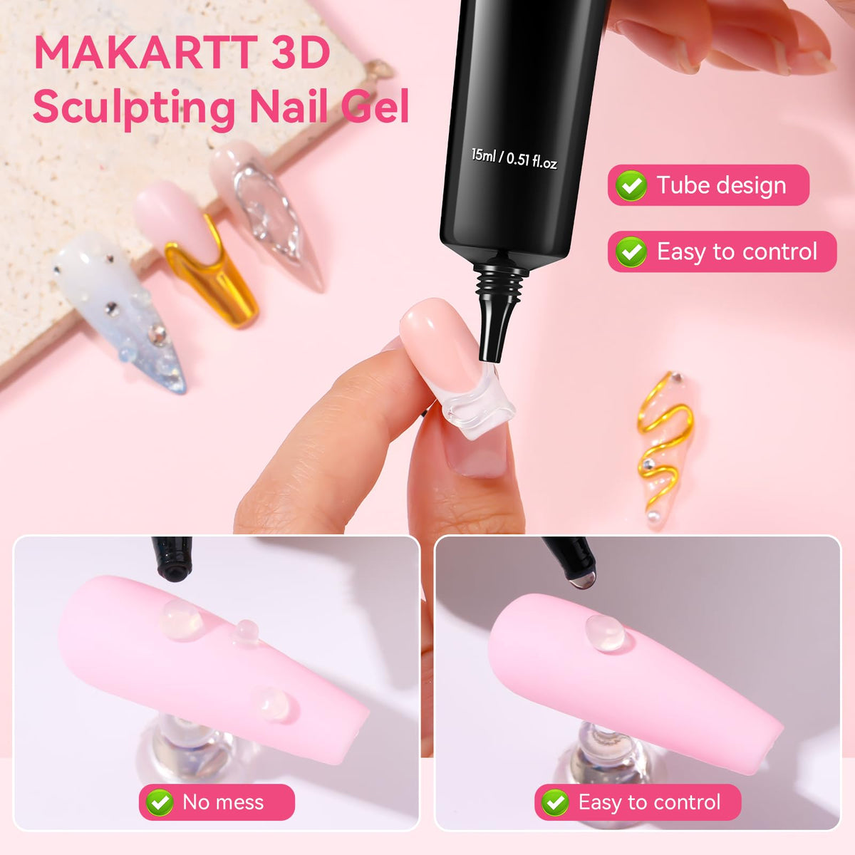 Lifestyle scene of a person applying nail art with Makartt kit