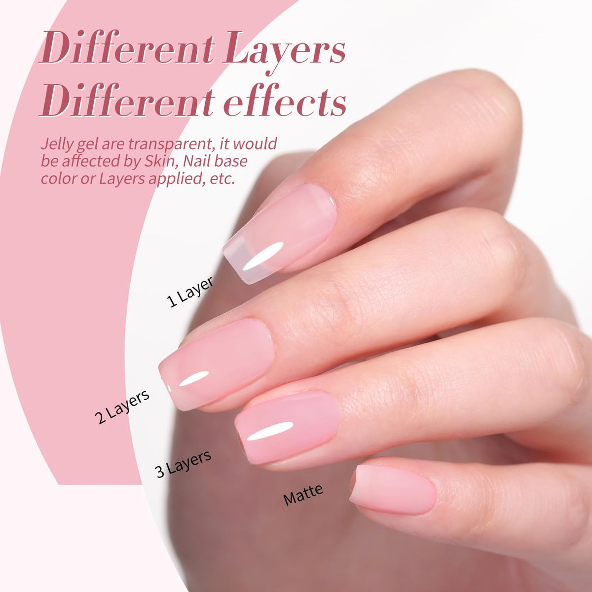 Lifestyle scene of nails painted with Born Pretty Jelly Gel Nail Polish