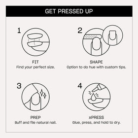 Lifestyle scene of OPI On Point Bow-jour! press on nails applied