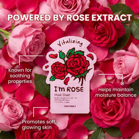 Lifestyle scene of TONYMOLY I'm Real Sheet Masks in use