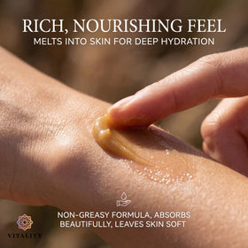 Lifestyle scene of Vitality Helichrysum Balm in use