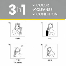 Lifestyle scene using KINGMING Dark Brown Hair Dye Shampoo