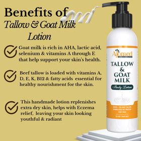 Lifestyle scene using Tallow & Goat Milk Body Lotion on hands