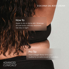 Lifestyle scene with Advanced Clinicals Coconut Oil Body Cream