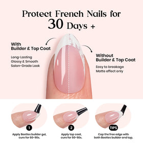 Lifestyle scene with Beetles Press On Nails applied