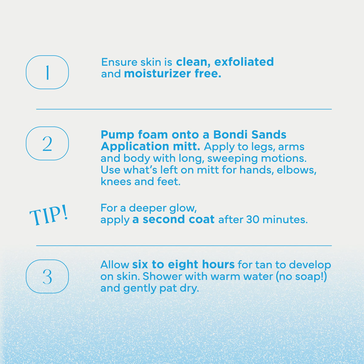 Lifestyle scene with Bondi Sands Self Tanning Foam