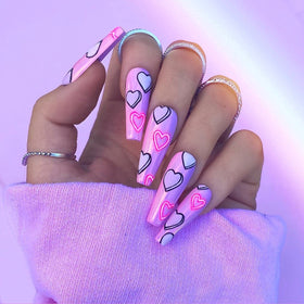 Lifestyle scene with BTArtbox coffin nails applied