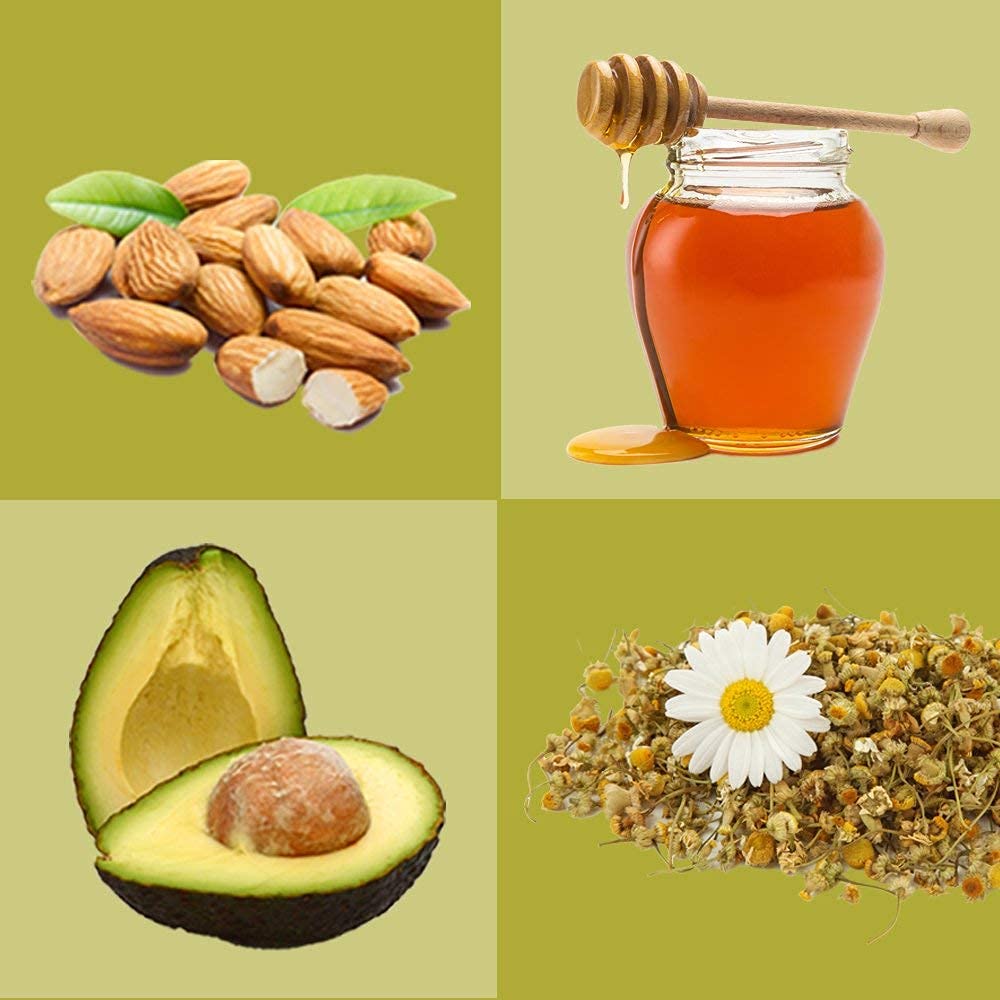 Lifestyle scene with Design Essentials Almond & Avocado Conditioner in bathroom