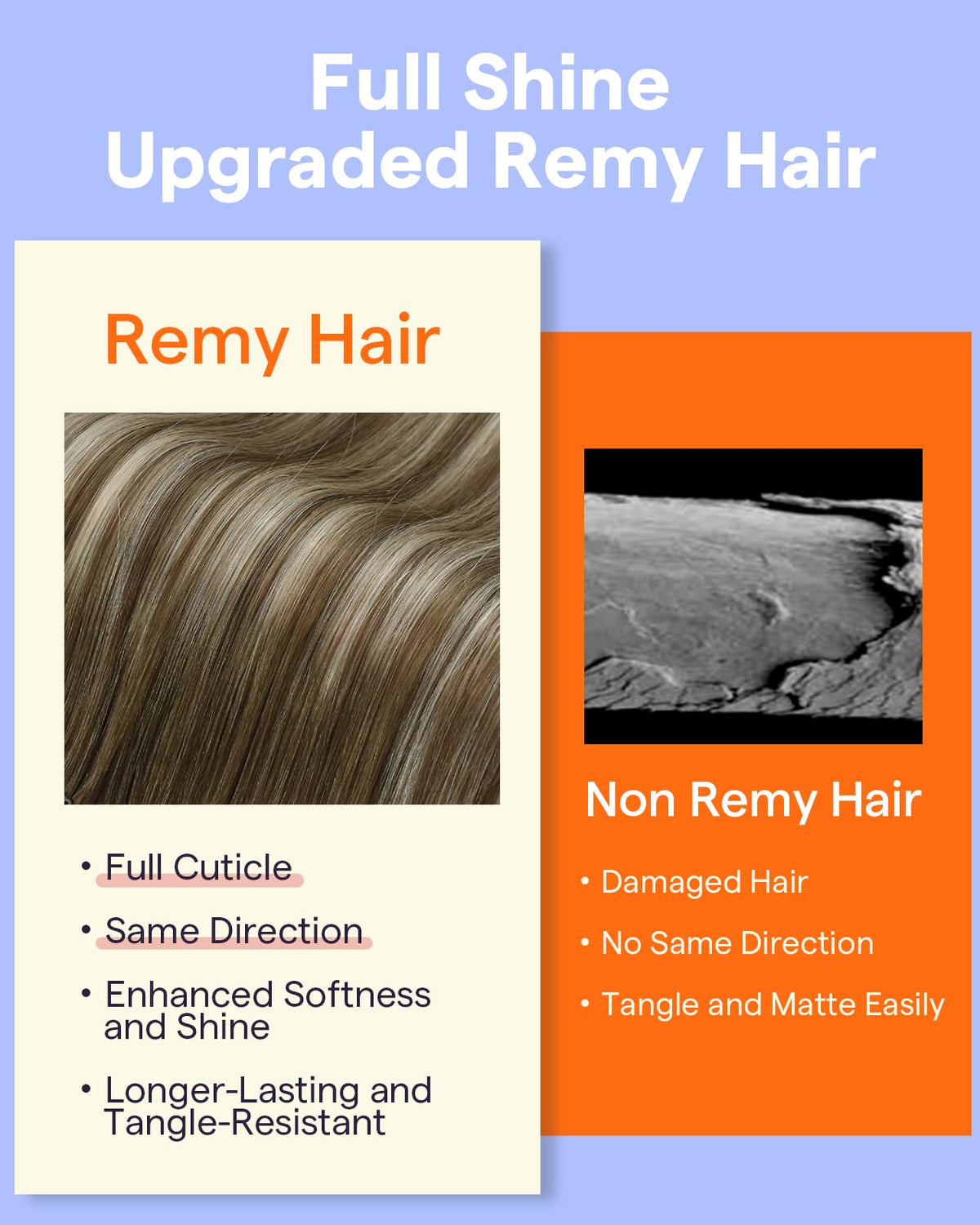 Lifestyle scene with Full Shine extensions styled